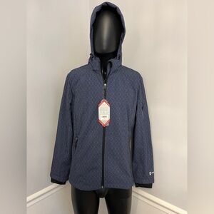 New with tags! Free Country fleece-lined jacket removeable hood Blue Size XL